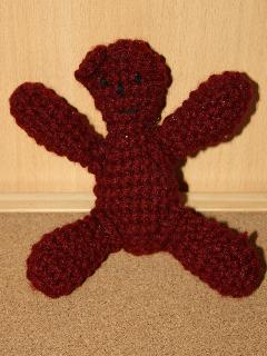 Ourson bordeaux au crochet